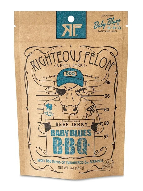 Bootleggin' Baby Blues BBQ Jerky - Righteous Felon Craft Jerky