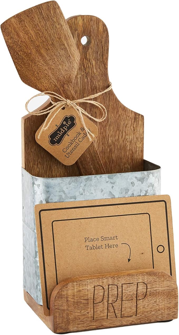 Utensil and Cookbook Caddy Set - mudpie