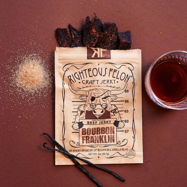 Bourbon Franklin Jerky - Righteous Felon Craft Jerky
