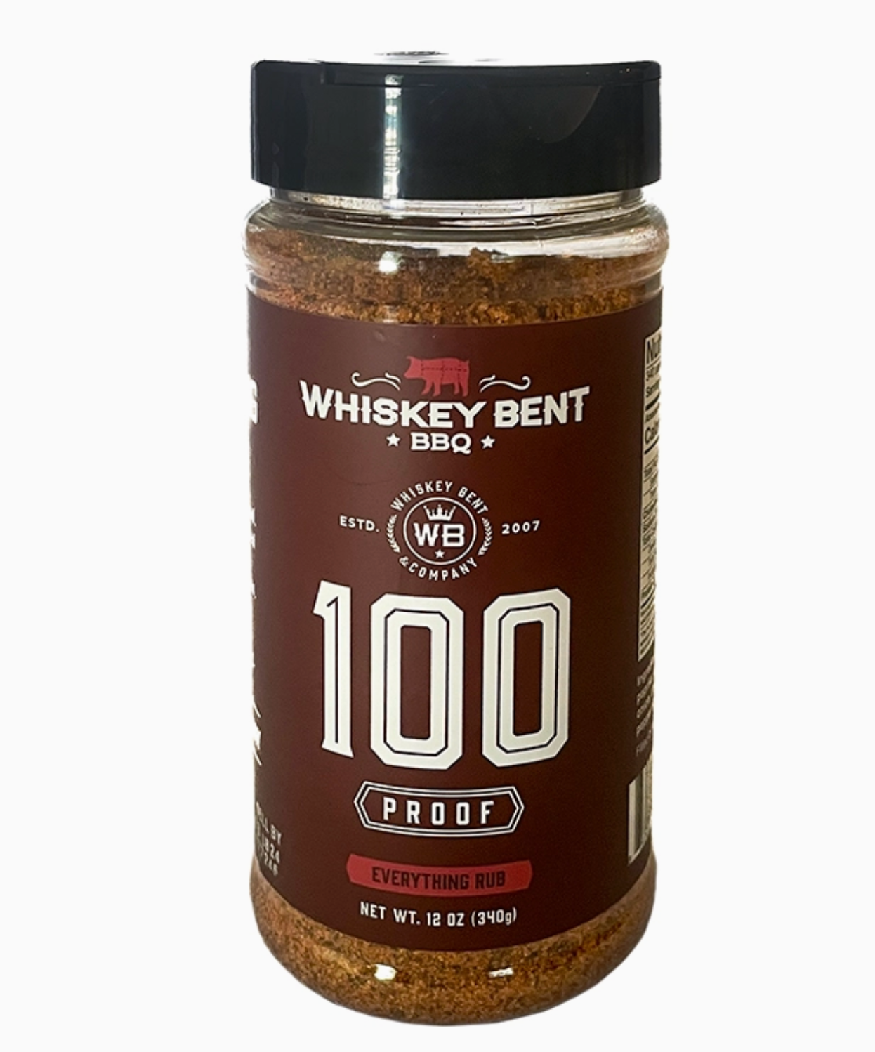 100 Proof - All Purpose Rub - Whiskey Bent BBQ