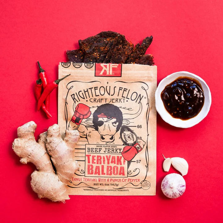 Teriyaki Balboa Jerky - Righteous Felon Craft Jerky