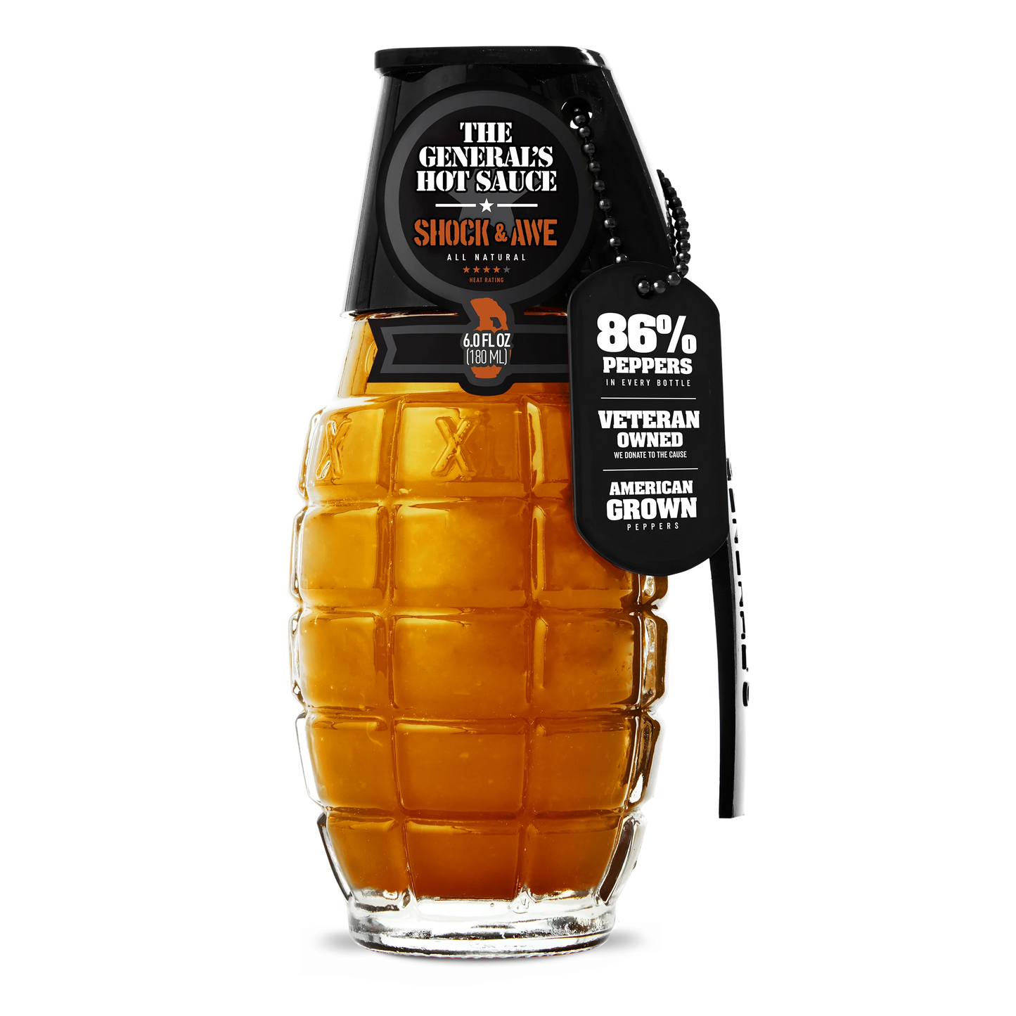 Shock and Awe Hot Sauce (6 OZ)- The General's Hot Sauce -