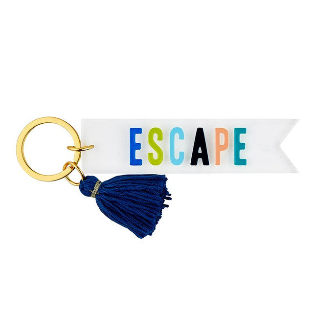 "ESCAPE" Acrylic Key Tag - Santa Barbara Design Studio