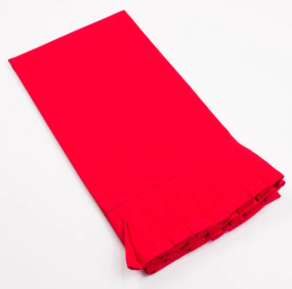 Ruffle Hand Towel (Red) - The Royal Standard