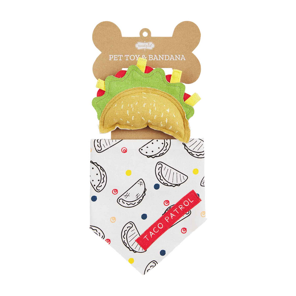 Taco Pet Toy and Bandana - mudpie