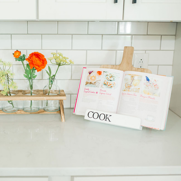 Paulownia Wood Cookbook Holder - mudpie