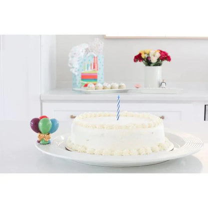 Pinstripe Round Serving Platter 13.5" (White) - Nora Fleming