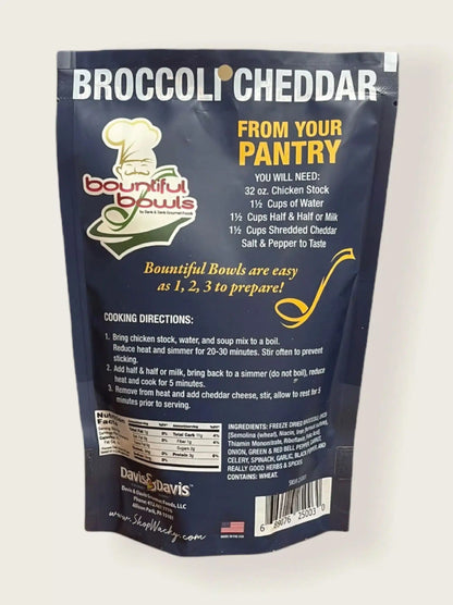 Broccoli Cheddar Soup Mix (NET WT 5 OZ) - Davis & Davis Gourmet Foods