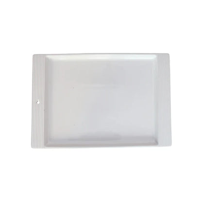 Pinstripes Rectangle 13" x 9" (White) - Nora Fleming