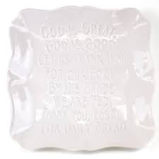 God is great square platter