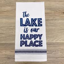 Lake is our happy place-hand towel