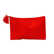 Jute cosmetic bag