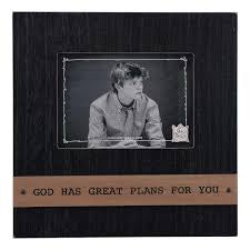 God Has Great Plans Black Frame