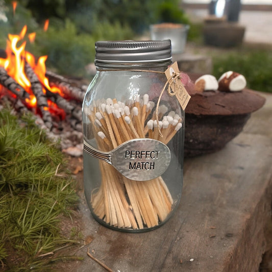 Perfect Match Mason Jar Matches - mudpie