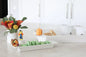 Pinstripes Cracker Tray (White) - Nora Fleming