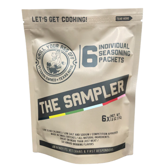 The Sampler - 6 Seasoning Packets - Grill Your Ass Off