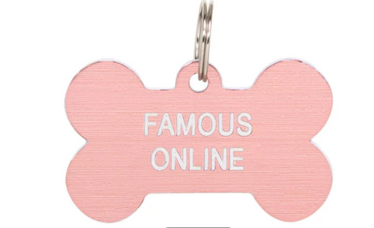 Famous Online - Say What? Dog Tags - About Face Designs