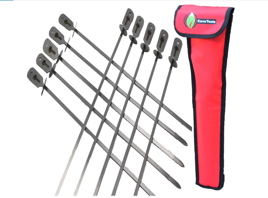 17" Stainless Steel BBQ Skewers - Cava Tools