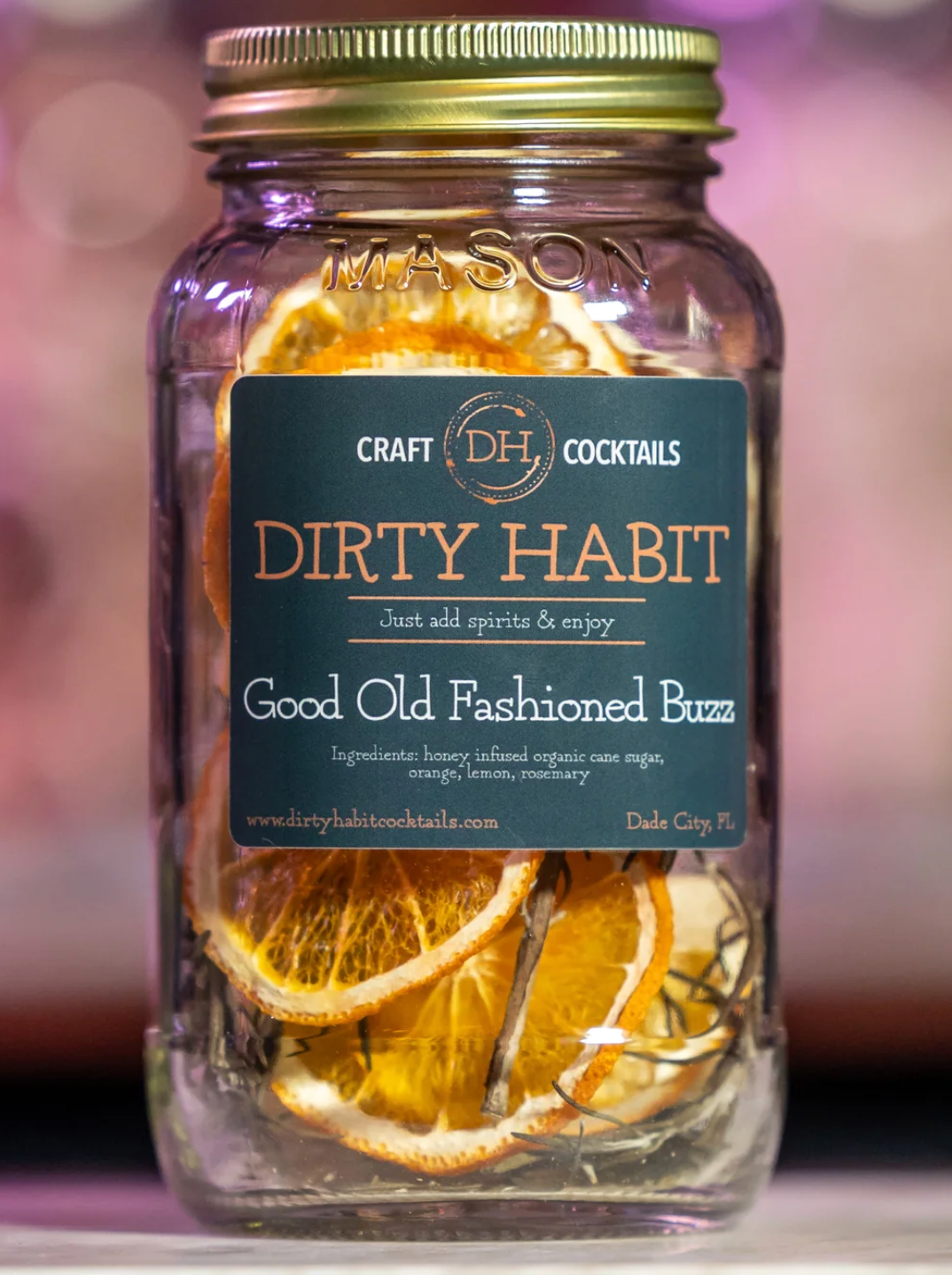 Good Old Fashioned Buzz Craft Cocktails - Dirty Habit