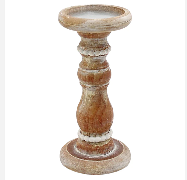 Large Rustic Wood Candle Holder - WT Collections