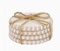 Set of 4 Beaded Wood Coasters - WT Collections
