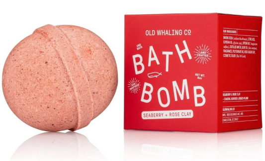 Seaberry & Rose Clay Bath Bomb - Old Whaling Co.