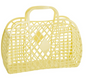 Large Yellow Retro Basket Jelly Bag - Sun Jellies