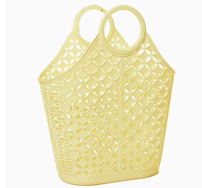 Yellow Atomic Basket Tote Jelly Bag - Sun Jellies