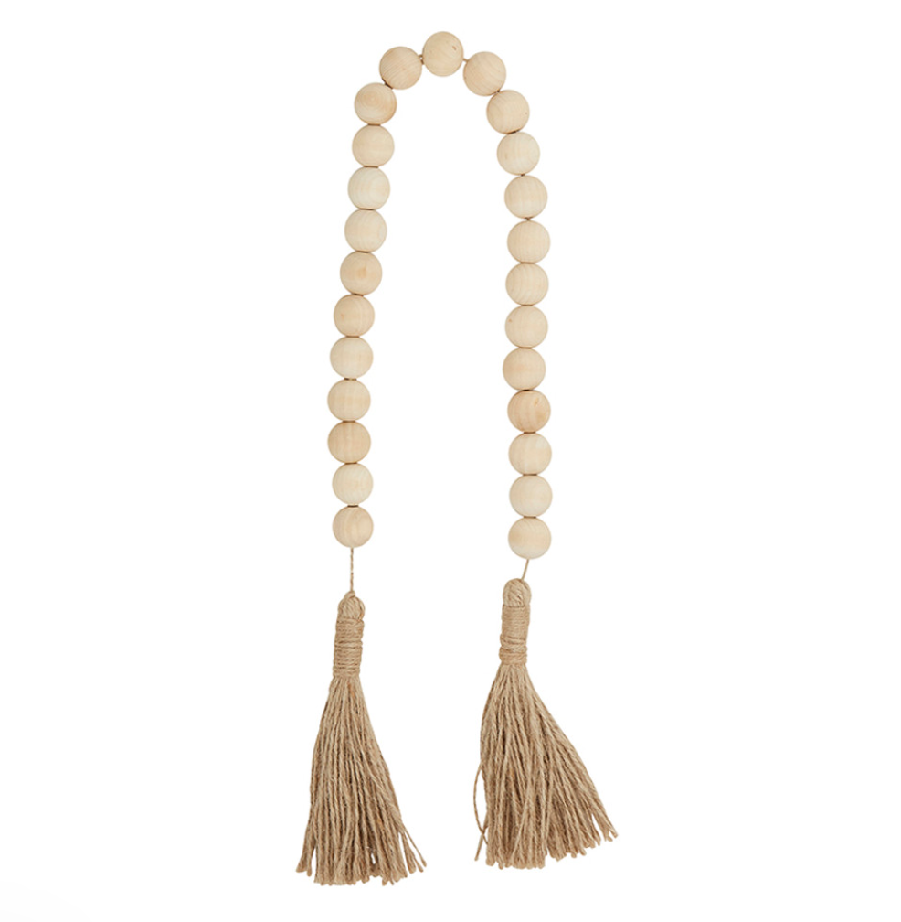 Natural with Jute Wood Beads - Santa Barbara Design Studio