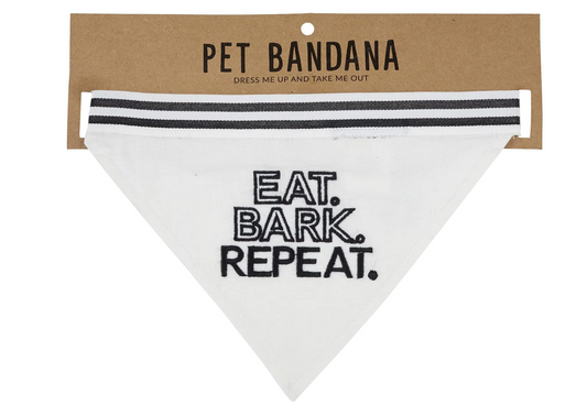 Eat, Bark, Repeat Pet Bandana - Santa Barbara Design Studio