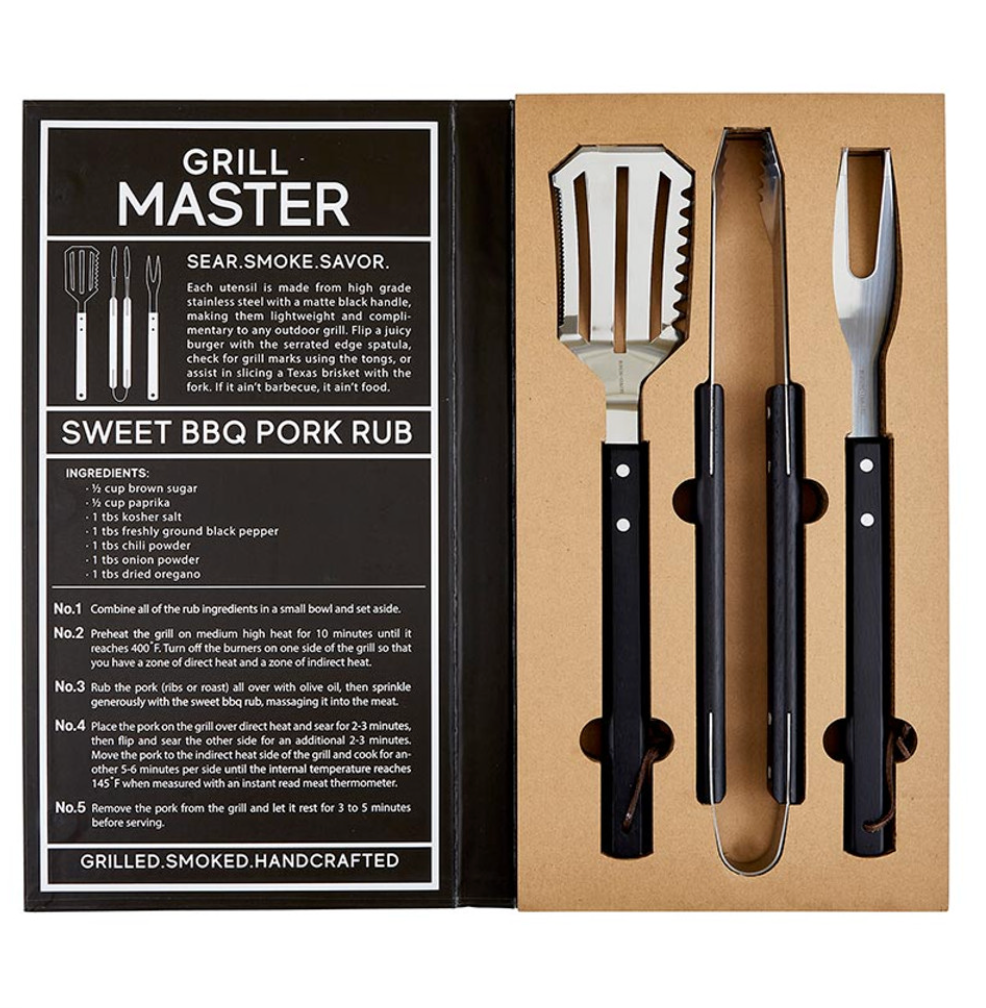 Licensed to Grill - Black BBQ Tools Book Box - Santa Barbara Design Studio