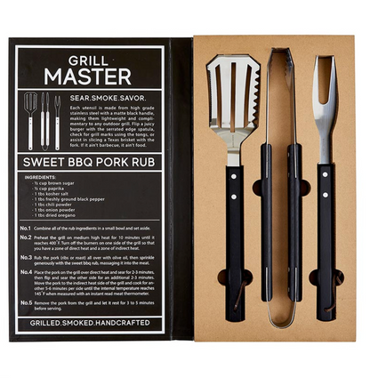 Licensed to Grill - Black BBQ Tools Book Box - Santa Barbara Design Studio