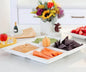 Pinstripes Melamine Square Sectional Server (White) - Nora Fleming