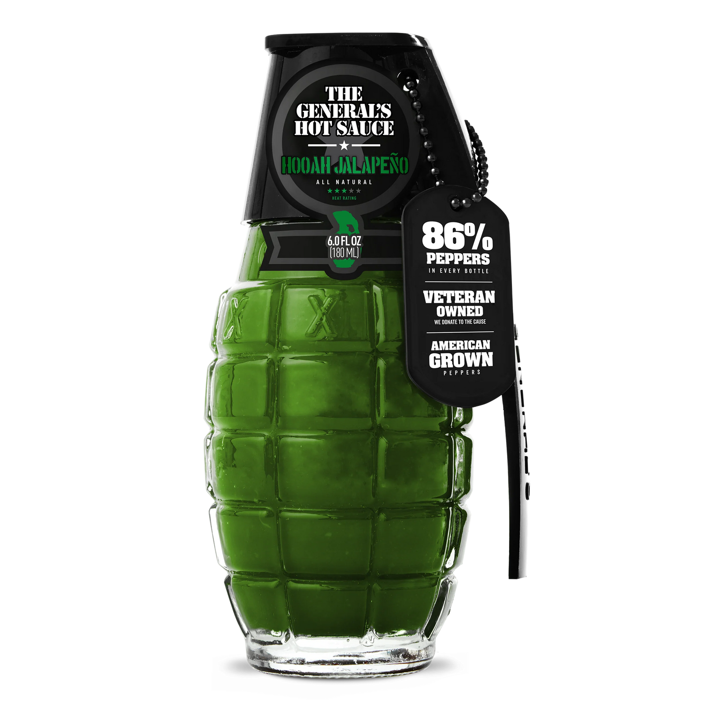 Hooah Jalapeno Hot Sauce (6 OZ) -The General's Hot Sauce
