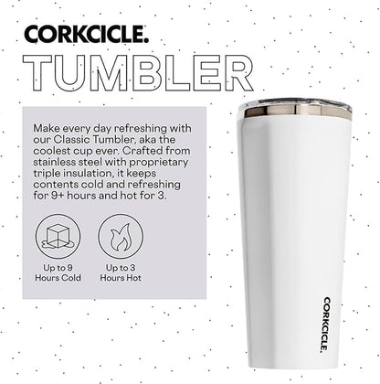 Classic Tumbler 24 oz (Gloss White) - Corkcicle