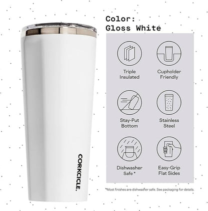 Classic Tumbler 24 oz (Gloss White) - Corkcicle