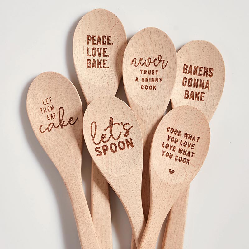 Let Them Eat Cake - Wooden Cooking Spoon - Santa Barbara Design Studio