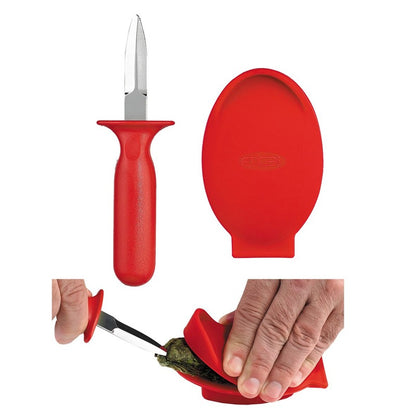 Edge Design Oyster Knife & Protective Guard - Gray