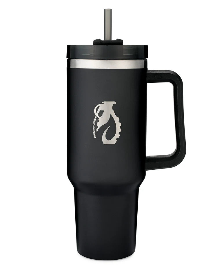 40oz Tumbler w/ Handle - Frag Out Flavor