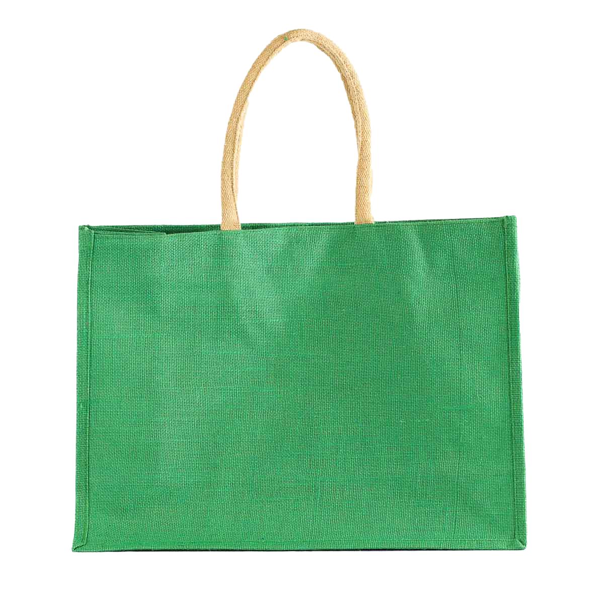 Jute Pocket Tote (Green) - 19 x 14 x 7.5 IN - The Royal Standard