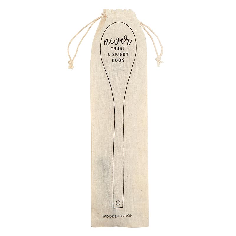 Never Trust a Skinny Cook- Wooden Cooking Spoon - Santa Barbara Design Studio