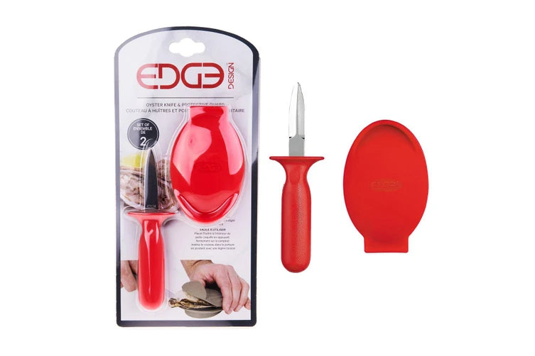 Edge Design Oyster Knife & Protective Guard - Gray