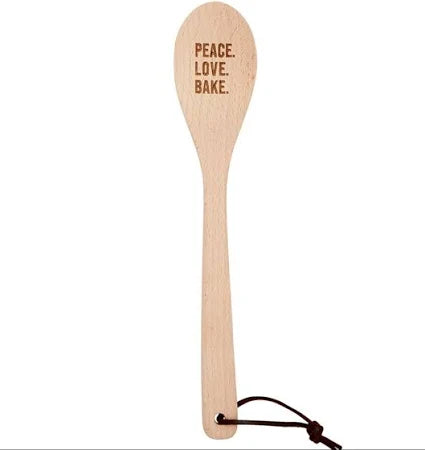 Peace Love Bake - Wooden Cooking Spoon - Santa Barbara Design Studio