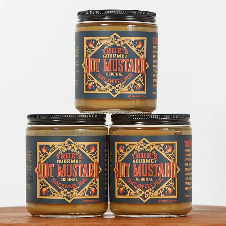 True's Gourmet Hot Mustard (NT WT 8OZ)- Sweet Heat