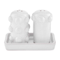 Beaded Salt and Pepper Shaker Set with Terracotta Base - mudpie