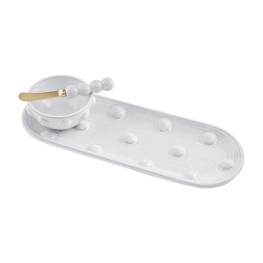 Dotted Serving Tray and Dip Set - mudpie