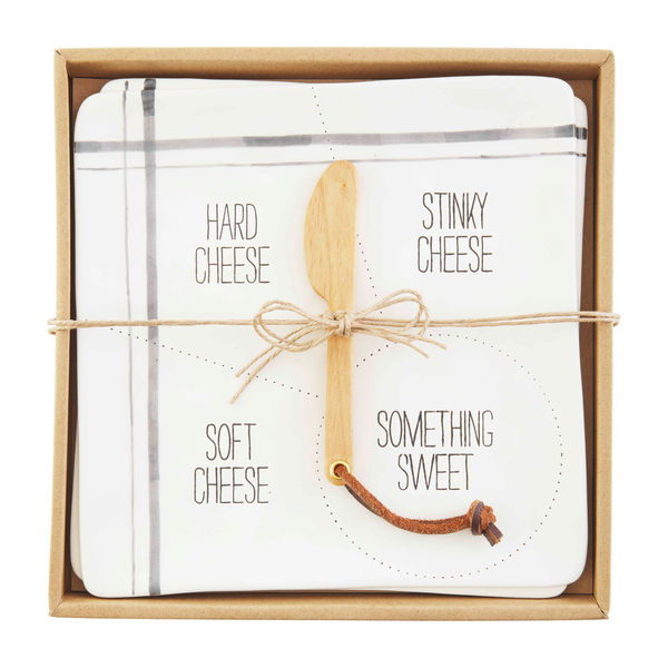 Cheese Diagram Plate Set - mudpie