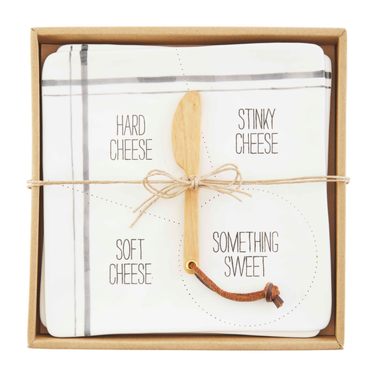 Cheese Diagram Plate Set - mudpie