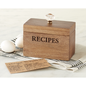 Rustic Wood Recipe Box - mudpie