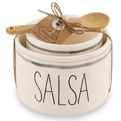 Bistro Salsa and Guac Bowl Set - mudpie
